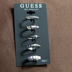 Guess 5 Ring Set (NWOT)